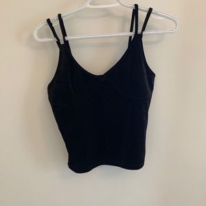 Black velvet top